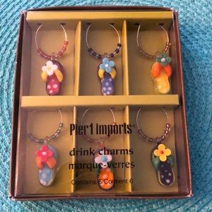 Cocktail Glass Flip Flop Charms 🩴